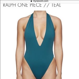 Myra swim Ralph high cut One piece in teal